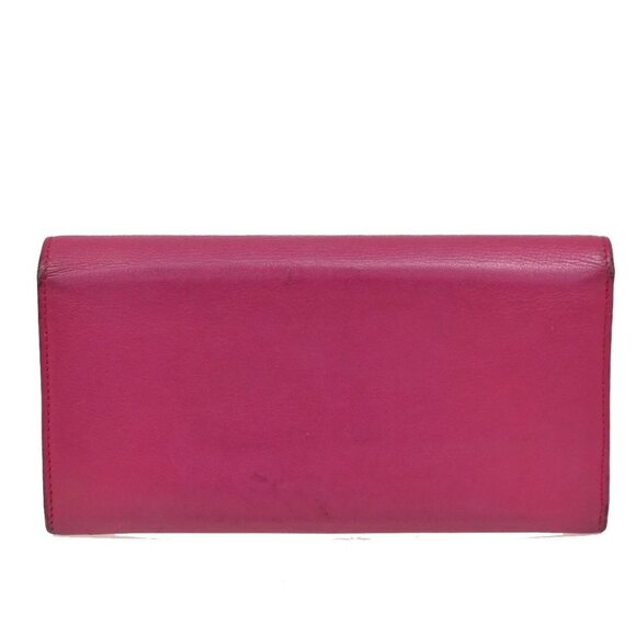 YVES SAINT LAURENT YSL Logo Belle De Jour Long Wallet Leather Pink GHW 66KB977 - Picture 3 of 14